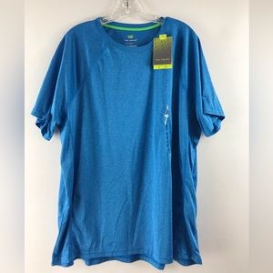 Tek Gear Men's Teal Blue Short Sleeve Performance T-Shirt XXL NWT